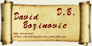 David Božinović vizit kartica
